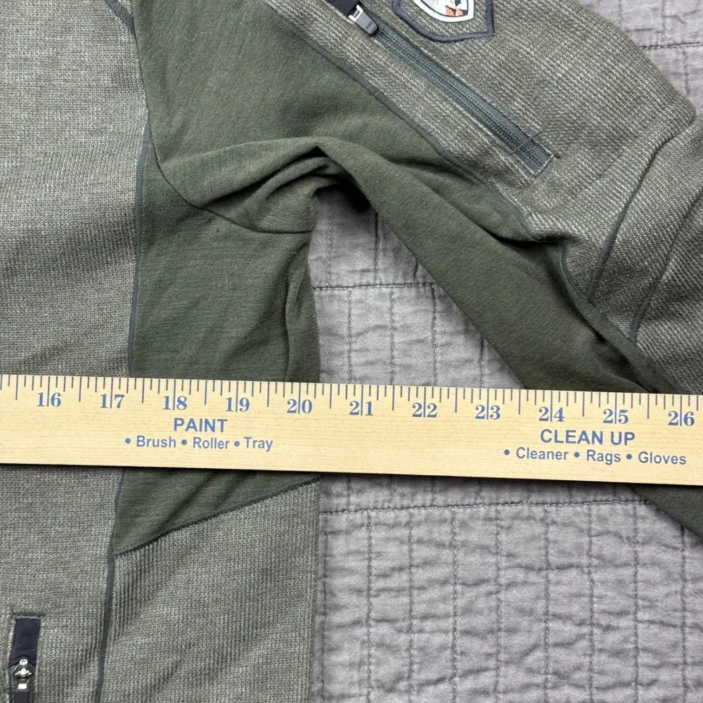 Kuhl Aktivator Zip Fleece Jacket Mens Medium Olive Green Outdoors Performance